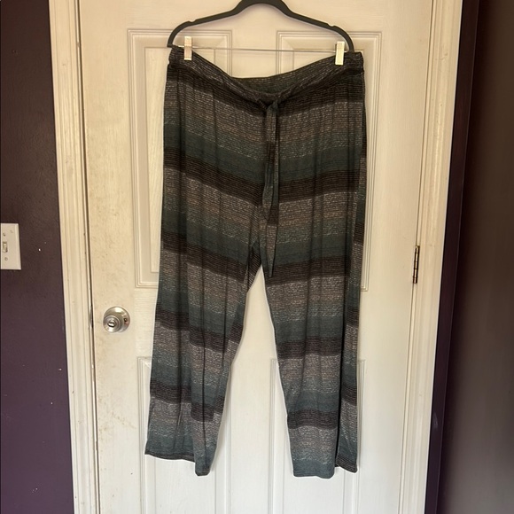 Striped Gray and Black Pajama Pants - Picture 1 of 3